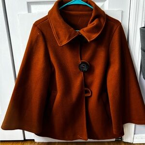Rusty Orange Cape Coat